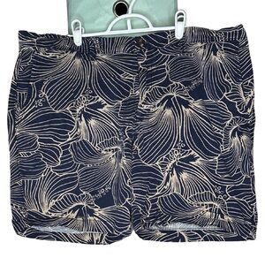 Goodfellow Linden 9” Inseam Patterned Shorts Beachy Navy Wavy Pattern Short P13